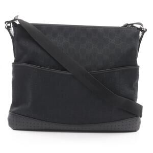 GUCCI Black Leather Shoulder Bag